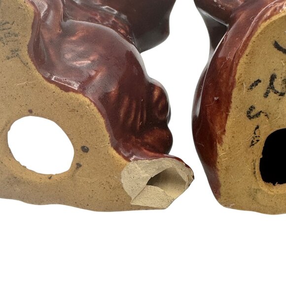 Rosemeade Brown Bear Salt & Pepper Shakers Ceramic Vintage Collectible - Picture 6 of 6